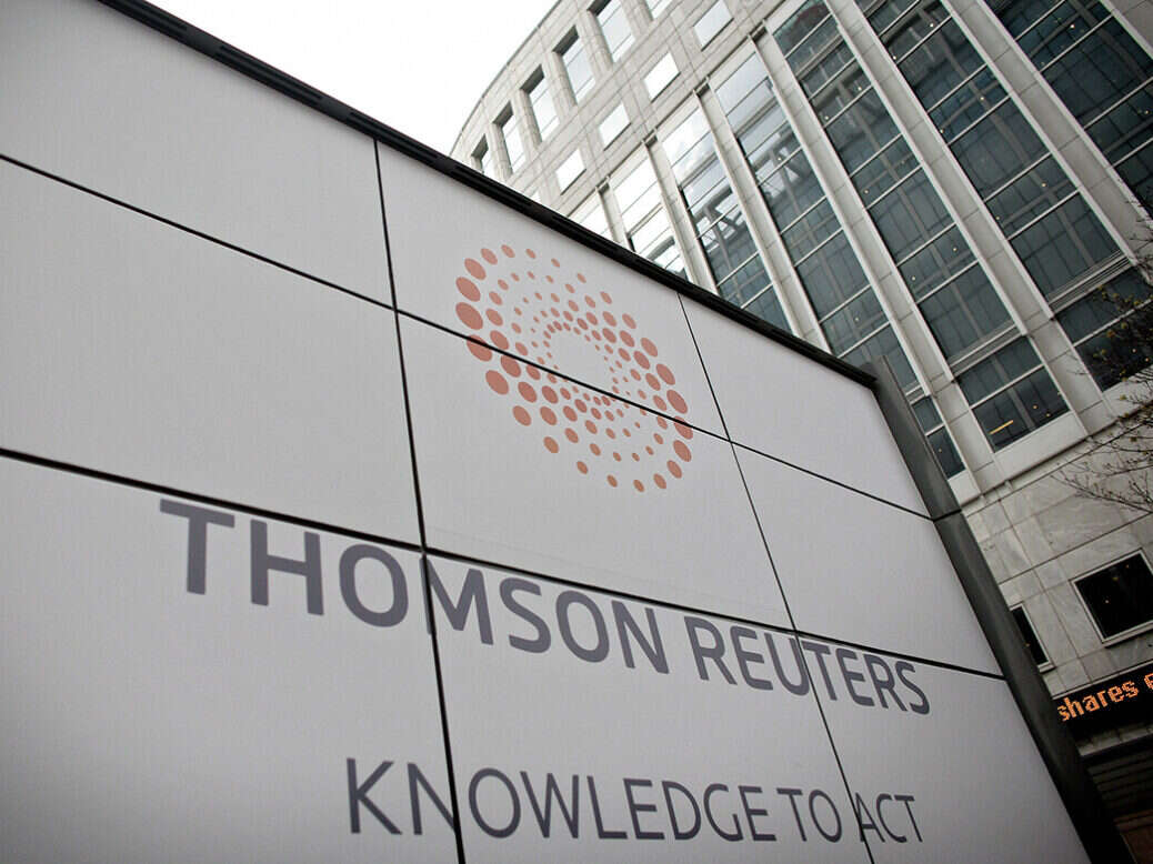 The Thomson Reuters building in Canary Wharf , illustrating a story about Sally Buzbee joining Reuters as US and Canada news editor