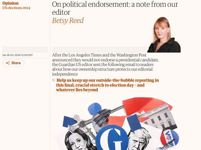 Guardian editor Betsy Reed makes funding plea to US readers