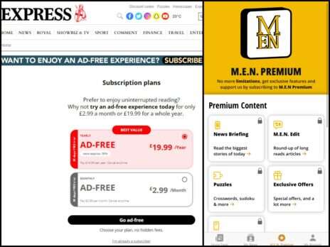 Reach reader revenue trials: Premium apps, paid-for newsletters and ad-free Express