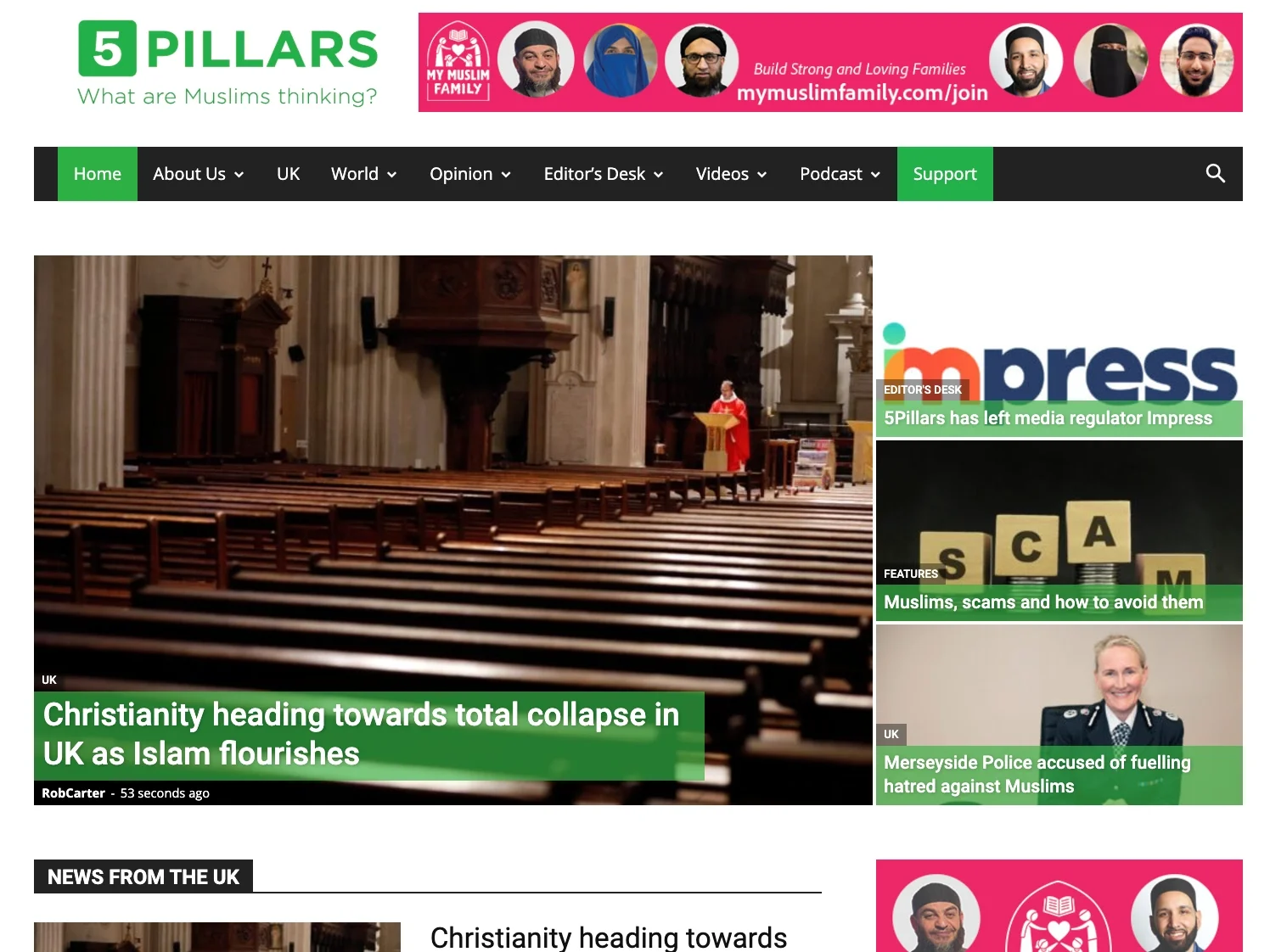 Muslim news site 5Pillars quits regulator for religious reasons