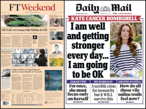 Widening gulf between weekday and Saturday UK newspaper sales revealed