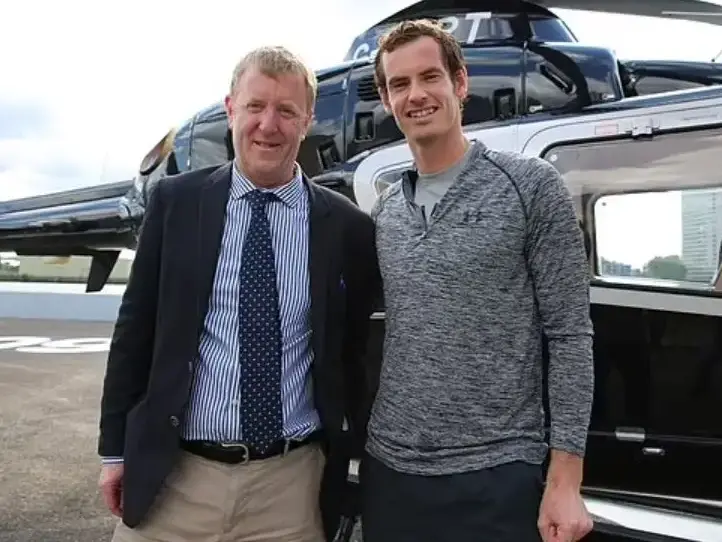 Daily Mail tennis correspondent Mike Dickson with tennis star Andy Murray. Picture: Daily Mail