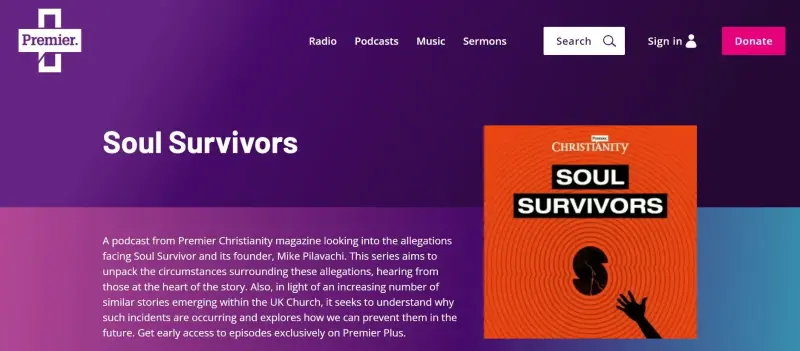 Premier Christianity Soul Survivors podcast promo image